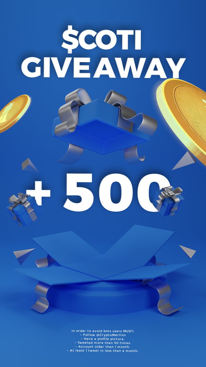 CryptoMerlinn's tweet photo. $COTI $ADA $Djed

4⃣ DAYS TO VASIL HARDFORK

To celebrate this milestone that will enable $djed in the future, I'm giving away 500 $COTI.

All you need to do is:

- Retweet this tweet. 🔁
- Follow @CryptoMerlinn. 🧙‍♂️

Other interactions are optional.

Good luck and #StayCOTI. 💙🧙‍♂️ https://t.co/bQjudaFfc2