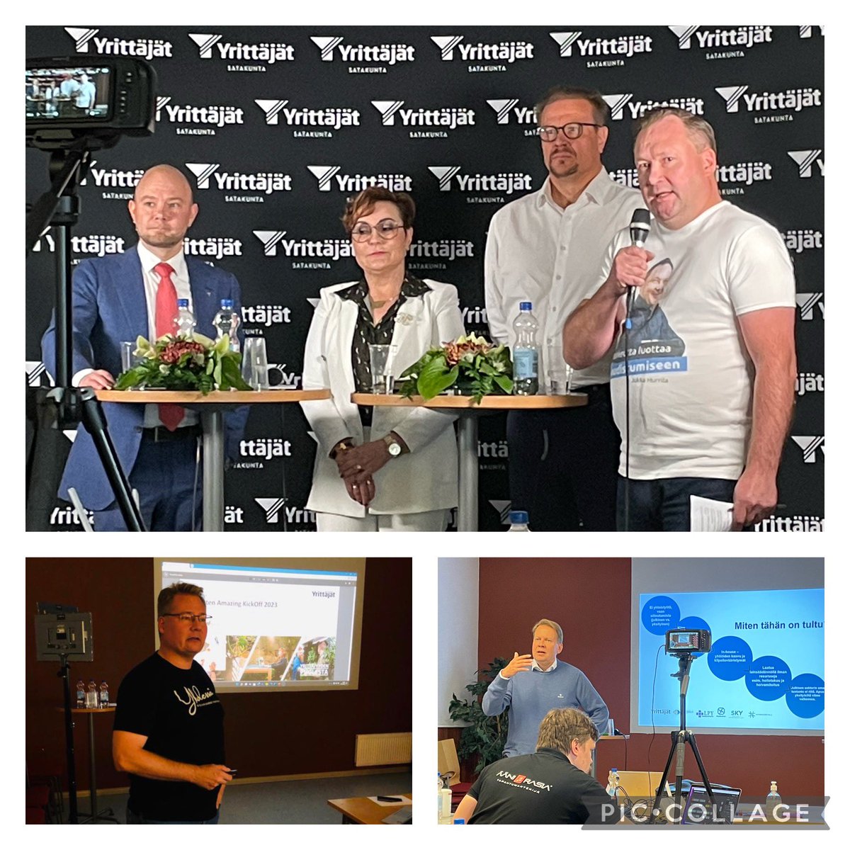 ulvilan's tweet photo. Viikonloppuna Satakunnan Yrittäjien luottamushenkilöitä kokoontui Jämijärvelle 2023 Kick Off päiville. 

Saimme kuulla Harri Jaskarilta ajankohtaiset näkemykset sotesta sekä saimme Suomen Yrittäjien puheenjohtajaehdokkaat tentattavaksi Jukka Hurrilan vetämään vaalipaneelin. https://t.co/yaDu8MgtqB