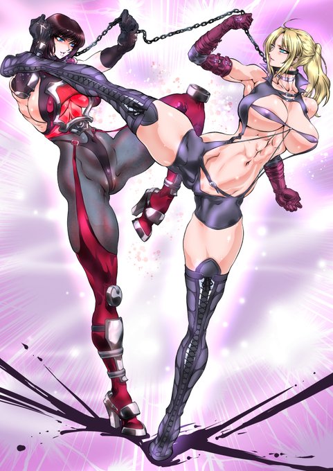 FANBOXにアップした近々リリース予定の画集に収録するうちの1枚の鉄拳ニーナ・アンナのイラストです(^^;) 