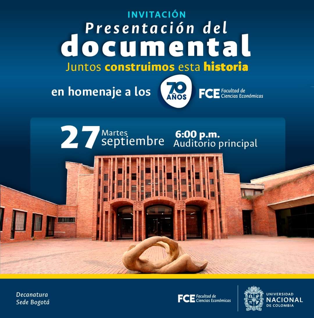 fceunal's tweet photo. Sigamos celebrando los #70AñosFCEUNAL con especiales actividades para toda la #ComunidadUNAL
¡No te los pierdas!
#FCEUNAL70Años #FCEUNAL #SomosFCEUNAL #SomosUNAL #OrgulloFCEUNAL #OrgulloUNAL https://t.co/1WiBrrLLRp