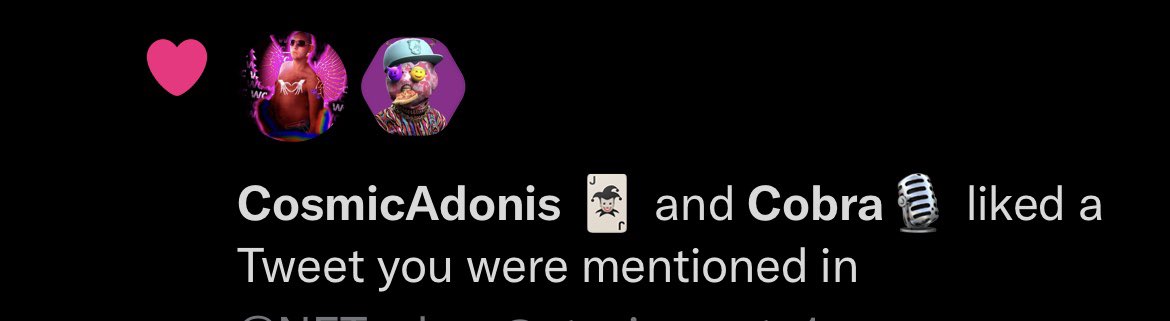 steviecrypto1's tweet photo. Love seeing this alert when I open Twitter ๐๐ผ๐โค๏ธ
#cosmicadonis @NFTcobra https://t.co/gUJ5uavkj4