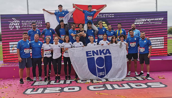 atletizmdunyasi's tweet photo. Avrupa Atletizm Birliği tarafından daha önce yapılan Şampiyon Kulüpler U20 Kupası'nın (ECCC) DNA formatındaki ilk resmi şampiyonluğunu @enkaspor kazandı. ENKA, iki günlük mücadelede İngilizlerin köklü kulübü Blackheath &amp; Bromley'in önünde zirveye çıktı. https://t.co/dO1yaHPspH