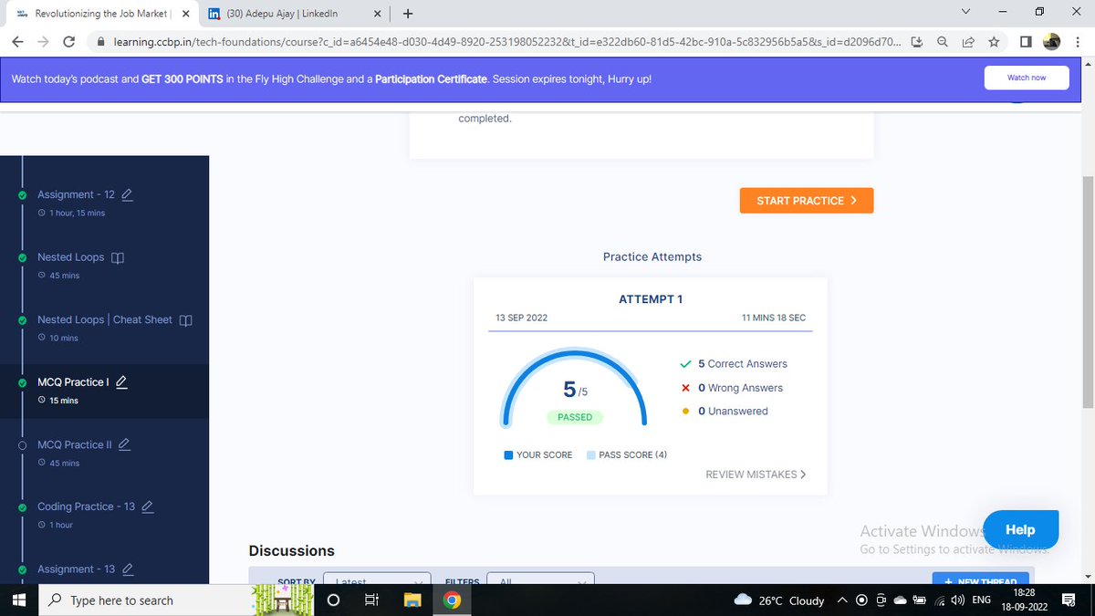 Adepuajay7386's tweet photo. #day 77✈️ #FlyHighChallengehasbegun 😎 Successfully completed #NestedLoops > MCQ practice
in #Python #myccbphour #nxtwave #ibhubs #pythonlearning #pythonjobs https://t.co/hRUdl5b6OV