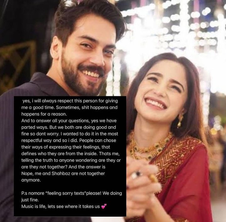 fcmagpakistan's tweet photo. #aimabaig opens up about her breakup with #shahbazshigri 💔
#AimaBaig #BreakUp #News #ShahbazShigri #SocialMedia #Couple #Partedways #Pakistan https://t.co/xSjKLbZwLq