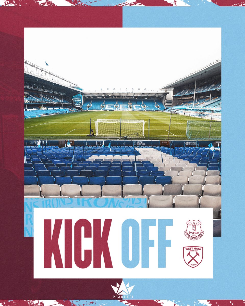 We're underway at Goodison Park.

<a href="/PEAKDEFI/">PEAKDEFI</a> | #EVEWHU