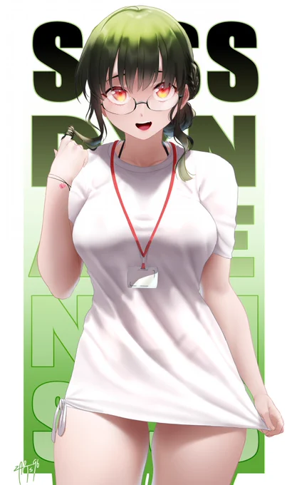 Nidaime(Anti didn't want you pervs ogling her, hence the shirt)#SSSSDYNAZENON 