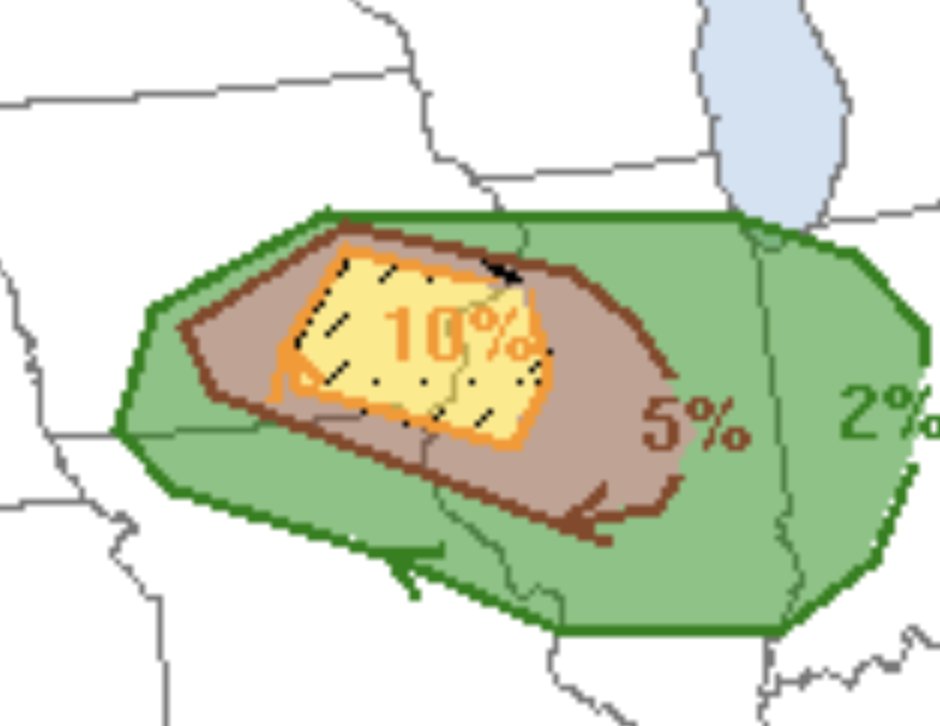 ReedTimmerUSA's tweet photo. ENHANCED RISK with a threat of strong tornadoes today across southeast Iowa into west-central Illinois!

Storm chase mode will be activated! https://t.co/h4W2o5upAu