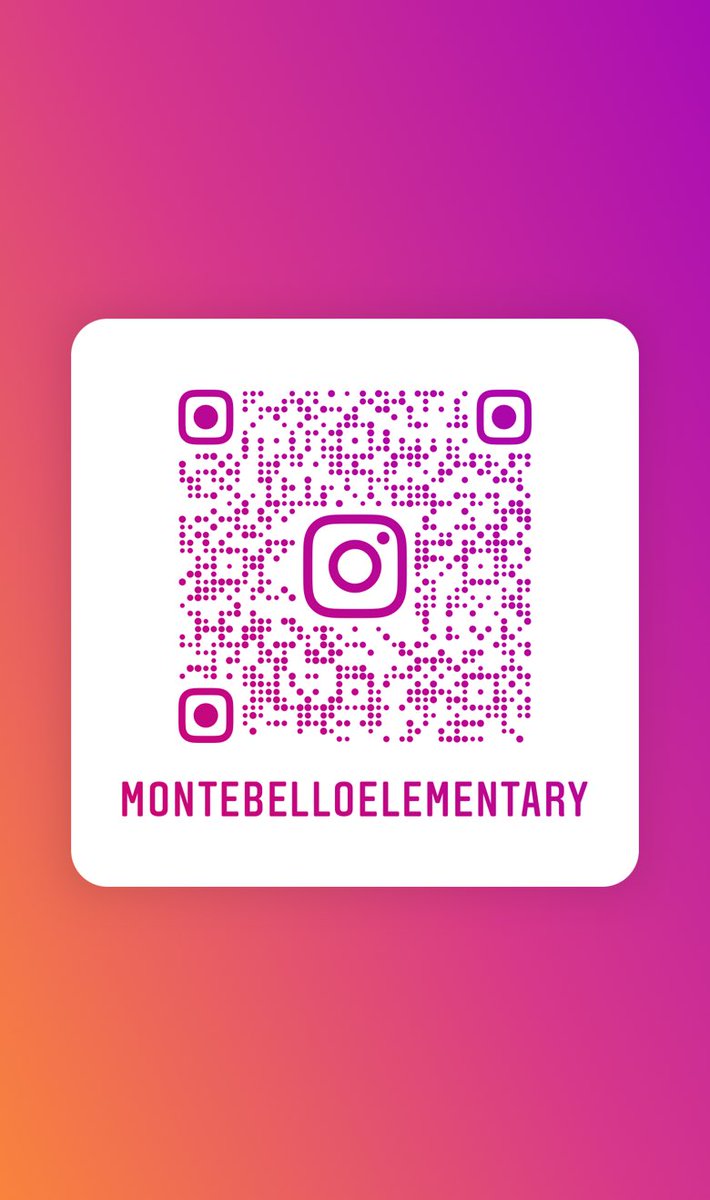 This account will no longer be updated; however you may follow Montebelloelementary on Instagram. Please see QR code below to follow! instagram.com/montebelloelem…