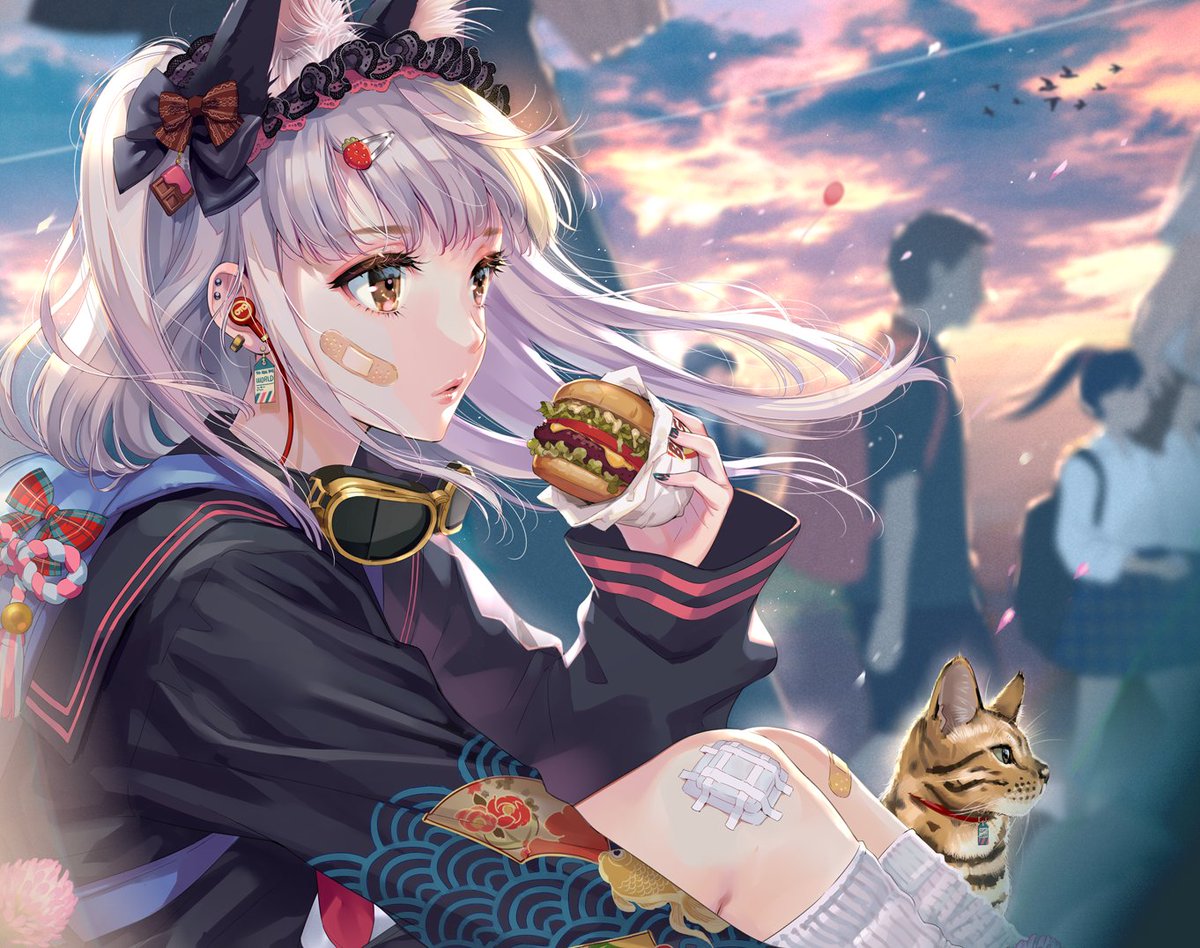 ポリカーボネイト製キッチンポット 白もち桜先生 複製原画「金魚姫