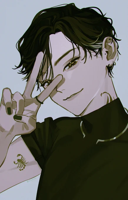 #自創作男子イラストフェス01 毒のあるモチーフが好き 