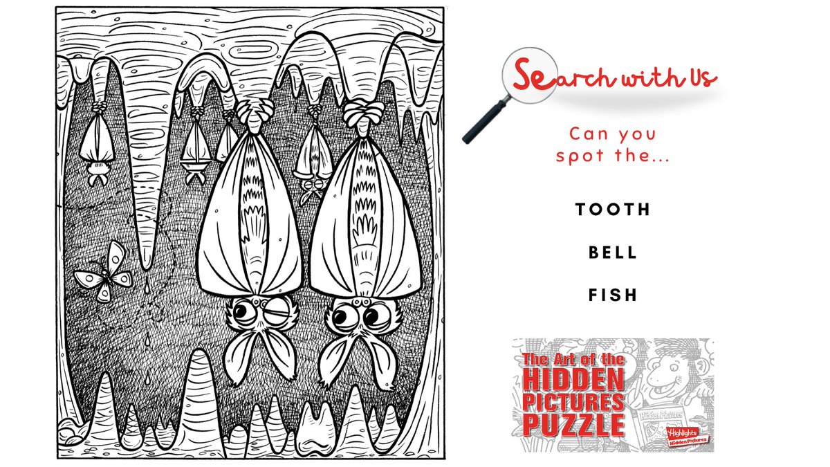 DiscoverDACO's tweet photo. Starting a "Search With Us Sunday" to kick off the new exhibition "The Art of the Hidden Pictures Puzzle" in the Lower Gallery opening next week. Do you spot the Tooth? How about the Bell or Fish? See anything else?? #SearchWithUsSunday #SundaySearch #HiddenPictures #Highlights https://t.co/zcS1lLwwVL