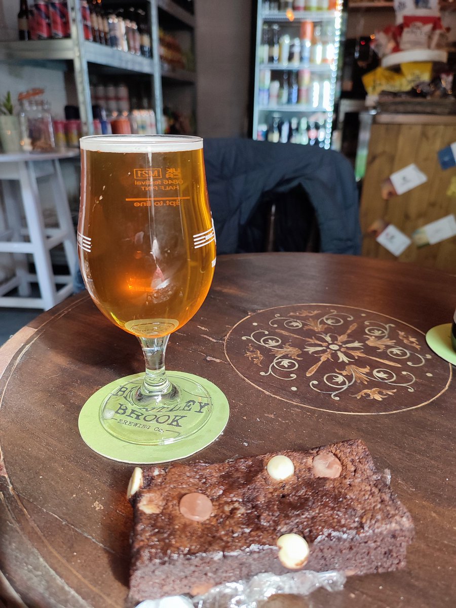 Made it to <a href="/BentleyBrewCo/">The Bentley Brook Brewing Co.</a> now for restorative pint and brownie