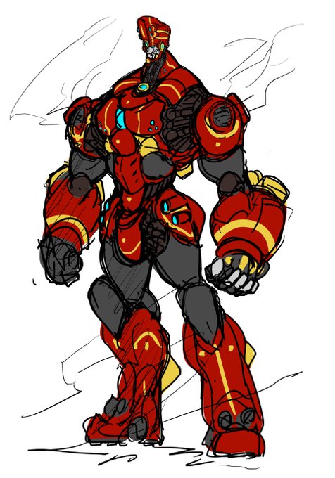 主人公機の巨大ロボットの落書き!!!!!!! 