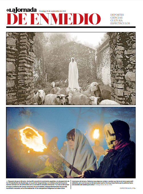 Hoy en #LaJornadaDeEnmedio:

Después de que el director Joshua Gil conectó el movimiento zapatista y la desaparición de los #43Normalistas de #Ayotzinapa, en su primer largometraje, 'La maldad', el próximo jueves estrena 'Sanctorum'.
bit.ly/3QUGIcG