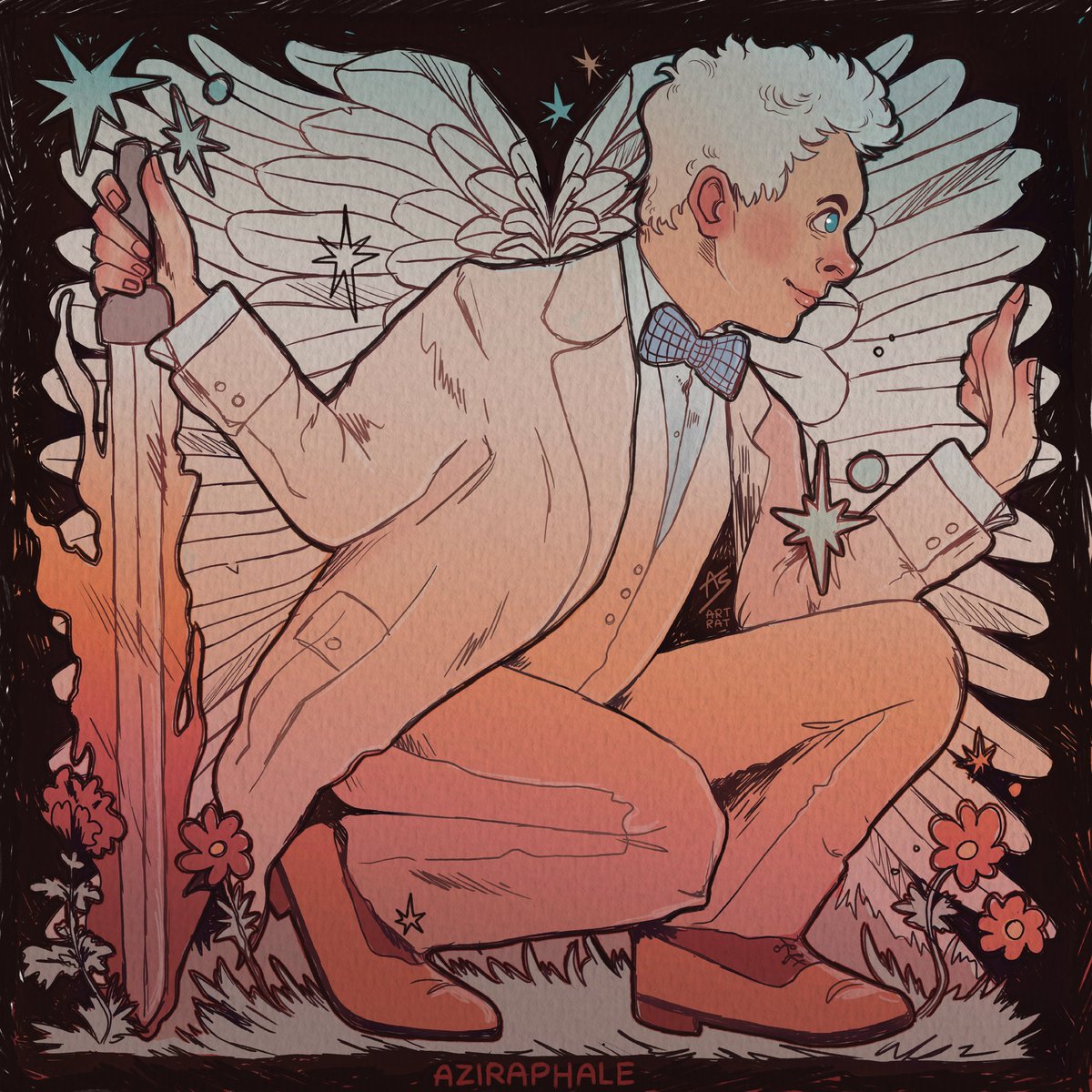 Your favourite angel, Aziraphale <3 (in honour of us possibly finally getting Good Omens 2)
.
@GoodOmensPrime @michaelsheen  #GoodOmens