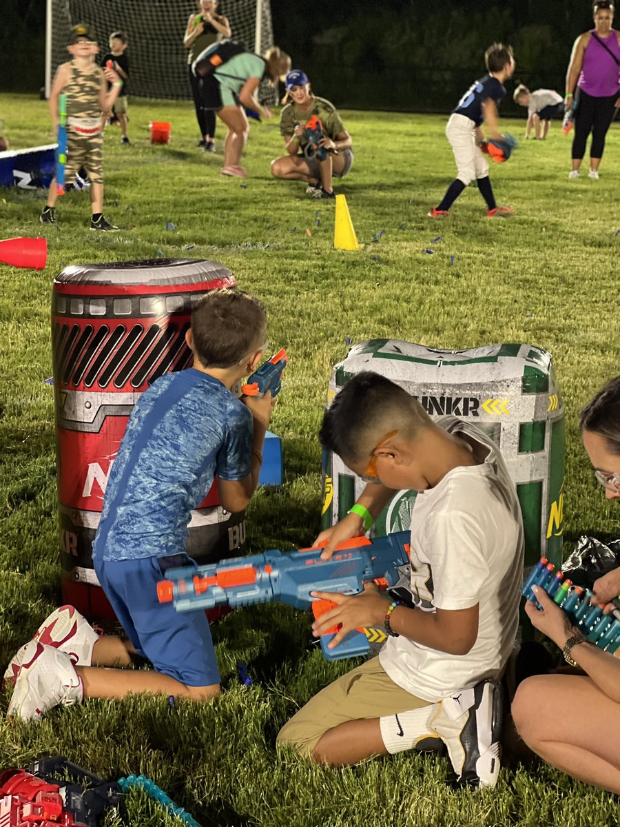 MrsSurawski's tweet photo. Mother / Son Nerf night was a blast! @SnyderStallions https://t.co/hEj5HHayFZ