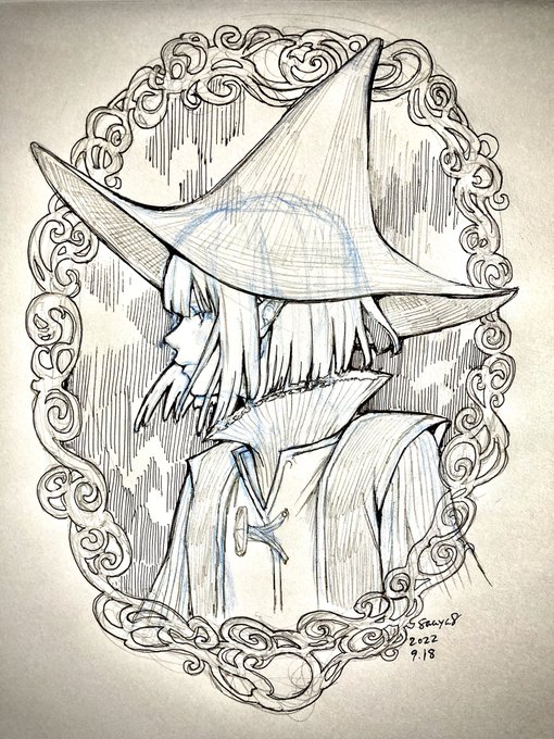 避難先にて手癖でお絵描き🌬🌬
魔法使いの男の子

おかっぱの男の子大好きなのよ…

#ドローイング 
#イラスト 