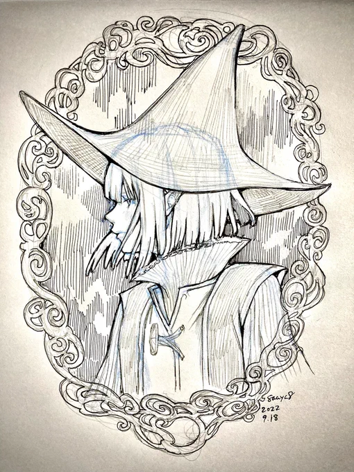 避難先にて手癖でお絵描き🌬🌬
魔法使いの男の子

おかっぱの男の子大好きなのよ…

#ドローイング 
#イラスト 