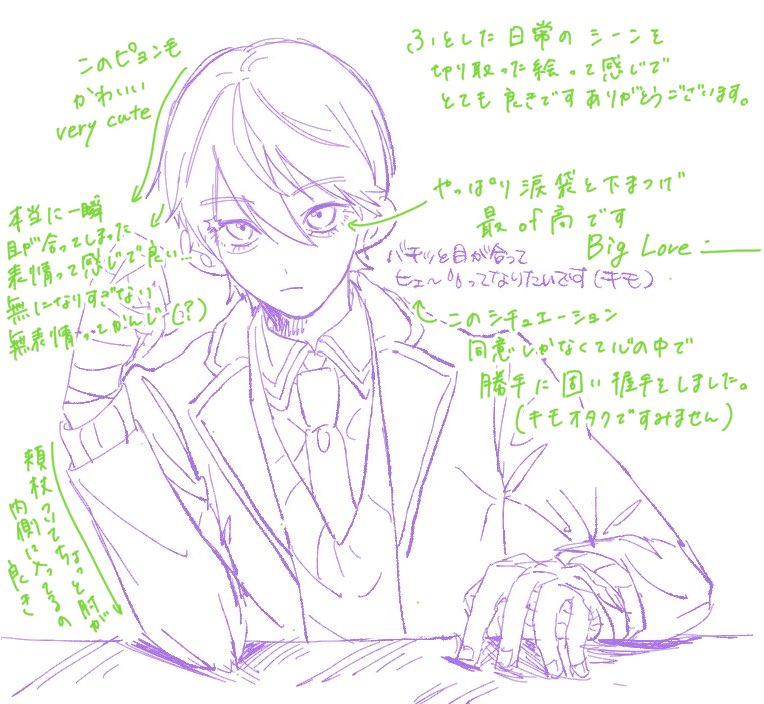 @ebi_0__ すみません遅くなりました!!どのイラストもとっても可愛くてキモめのコメントばかりになってしまいました🥲 