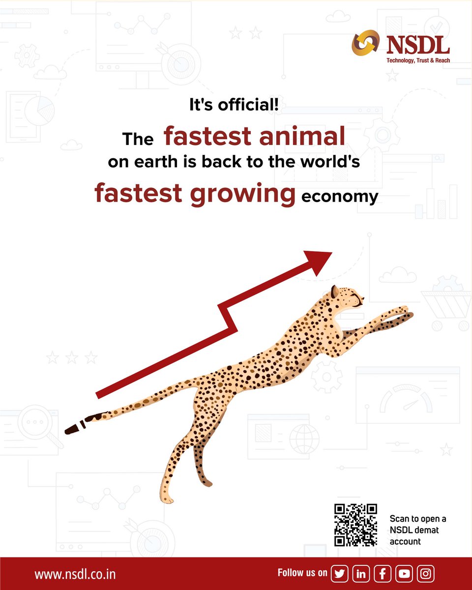 NSDL_Depository's tweet photo. You're in safe hands with us!

#NSDL #CheetahIsBack #CheetahInIndia #Cheetah #Securities https://t.co/9mmvv7ytrf