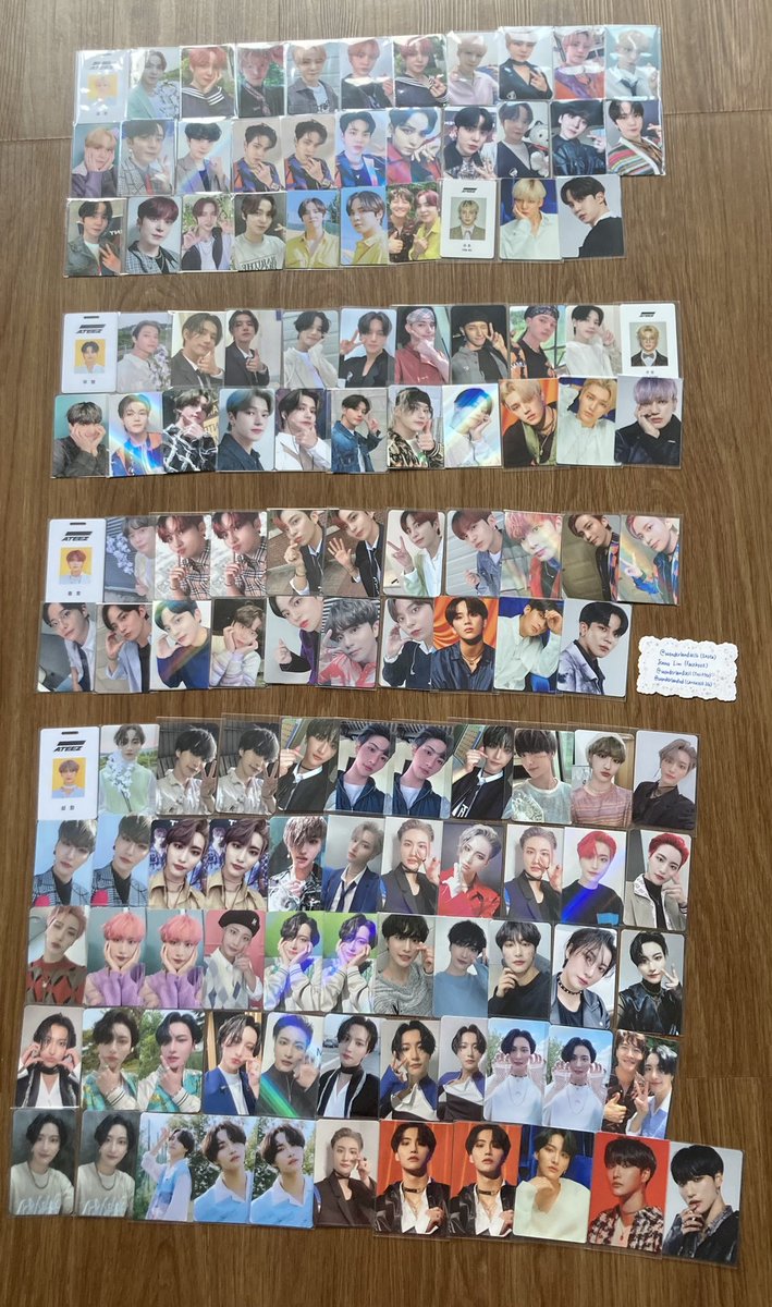 Wonderlandsell's tweet photo. [WTT/WTS] Ateez NA Photocards 

Trades: Only to Stray Kids NA PCs  mostly Chan, Seungmin will consider Minho, Hyunjin accordingly! 
Or Trades to Seonghwa Ep 1 broadcast 

Do QYOP if int to buy! QYOP ≠ I will definitely accept! 
#wts #wtt #wtb #ateez #straykids  #photocard #양도 https://t.co/ldG6CbBtSx