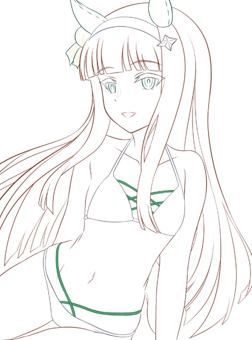 9月はまだ暑いので水着ウマ娘を描いてもよい。◯か×か。答え:× (季節に関係なく水着ウマ娘は描いてもよい) 