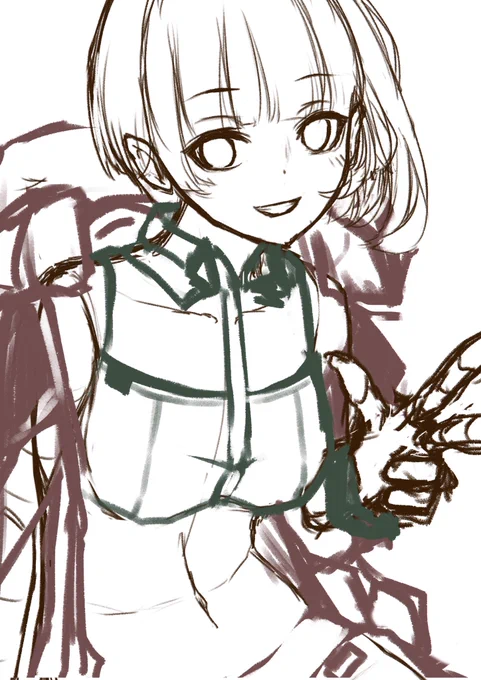 たまにミリタリーっぽい服描きたくなりますよねーフム(( ˘ω ˘ *))フム 