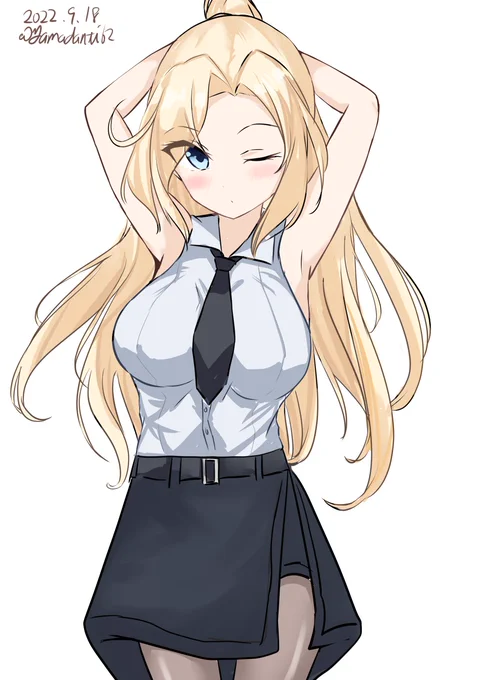 #艦これ版深夜の真剣お絵描き60分一本勝負  #艦これ版真剣お絵描き60分一本勝負_20220918ホーネットさん 