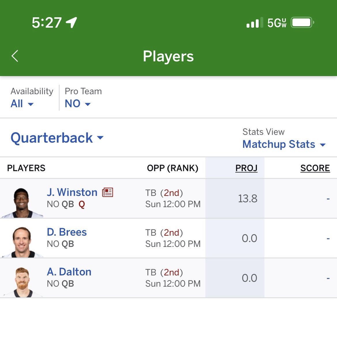 tjgray2's tweet photo. You heard it here first. According to fantasy football, @drewbrees is back! @Saints #saints #blackandgold #NFL #TampaBayBuccaneers #superdome #NewOrleans #WhoDat 🖤💛 https://t.co/qBPWleTL9h