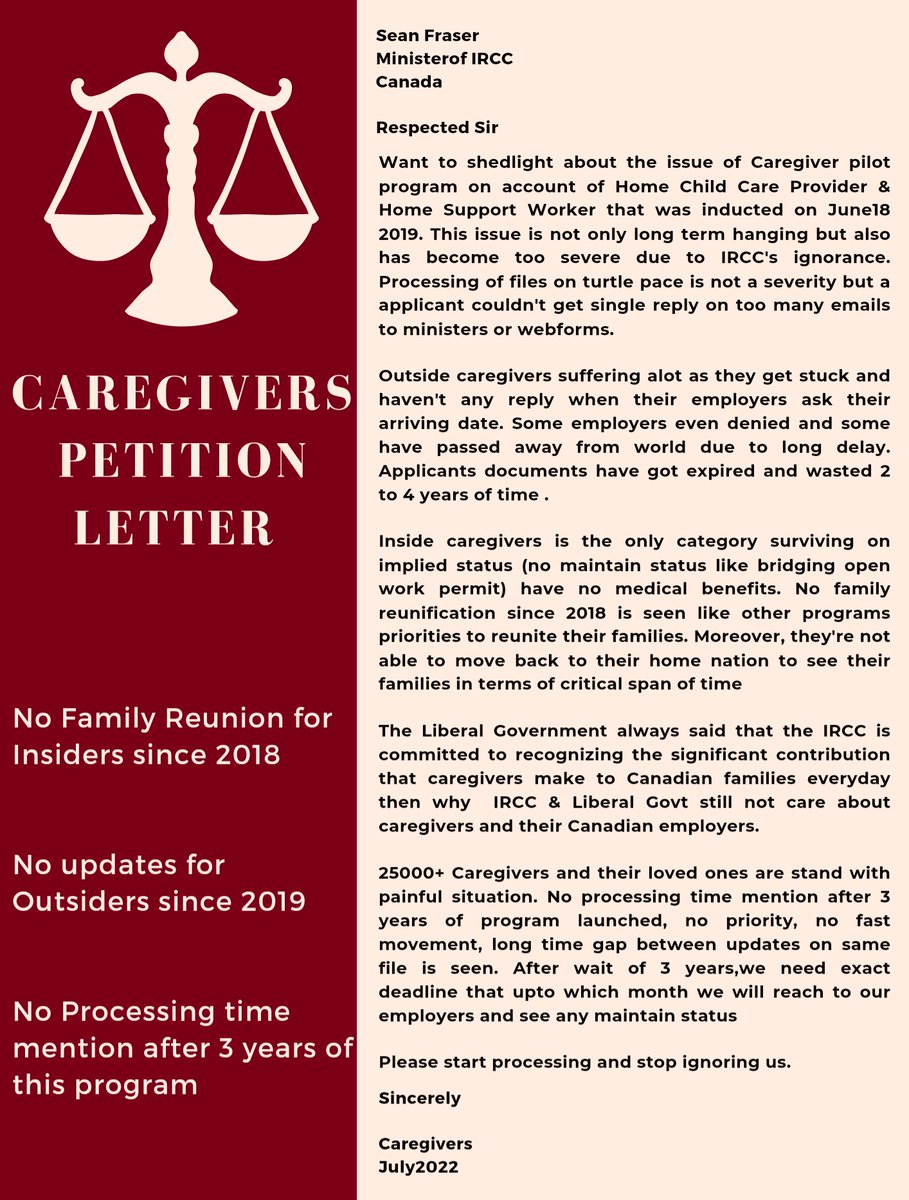 HCCPandHSWP's tweet photo. #caregiverspilotprogram
HCCP &amp; HSW backlog
Stop Racism 
No Work Permit since2019
No Family Reunion since2018
Why @SeanFraserMP isn't taking serious his ministry @CitImmCanFR @CitImmCanada
Stop ignoring us
@SalmaZahid15
@ParlDiplomacy @BradRedekopp
@jasrajshallan @JennyKwanBC https://t.co/MQhwGs6QKX