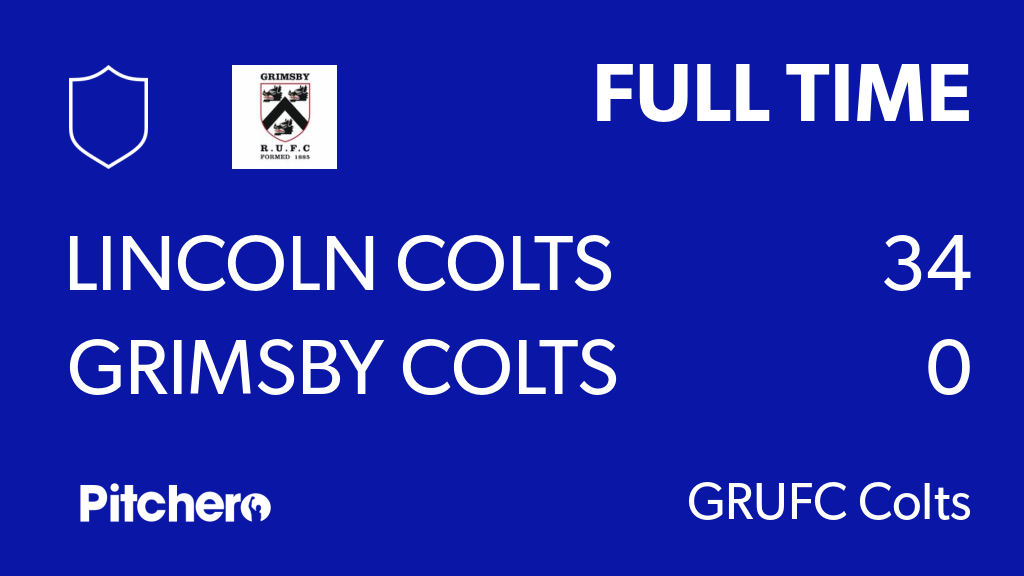 grufc1885's tweet photo. FULL TIME: Lincoln Colts 34 - 0 Grimsby Colts
#LINGRI #Pitchero
https://t.co/dGYeQ5vWgd https://t.co/2ZBdnI8v3w