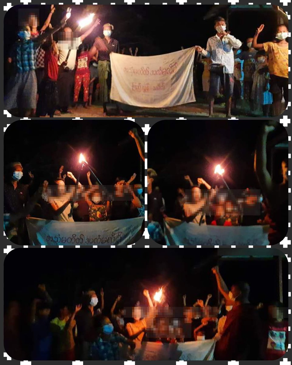 NantEiThandar's tweet photo. Anti-Coup revolutionary night strike in #Pyigyitagon Township, #Mandalay Division.
#2022Sept18Coup
#CivilianCasualtiesByJunta
#WhatsHappeningInMyanmar https://t.co/OEm8diBQmQ