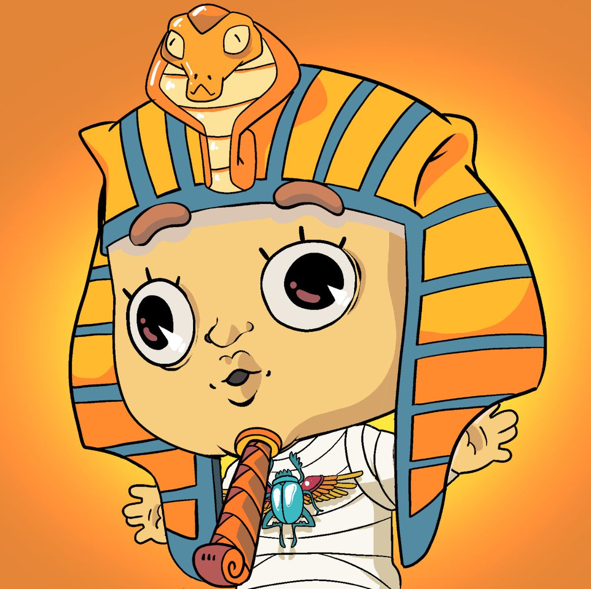 Lil' #baller Egyptian King! So much happening as we continue to build! 

#NFT #NFTCommunity #NFTcollections #NFTart #gamers #gamerlife #eSports #ballingsoon