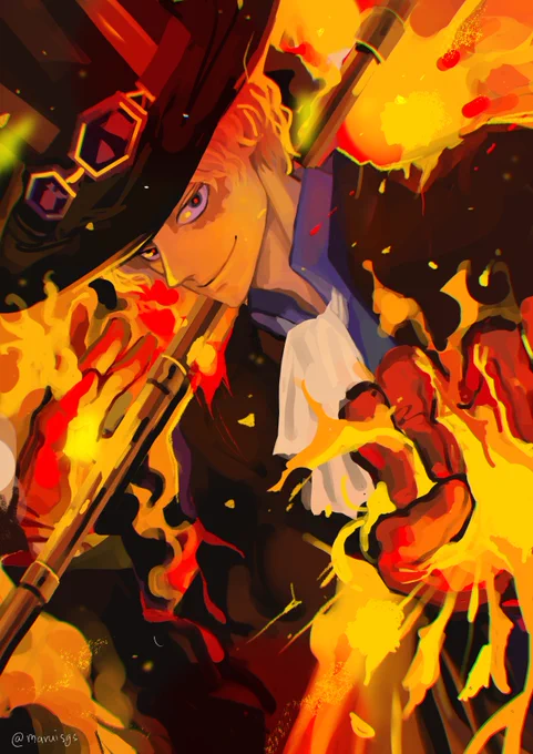 Sabo #onepiece .แอบไปอาร์ตเทรดกับ  มาค่ะ 