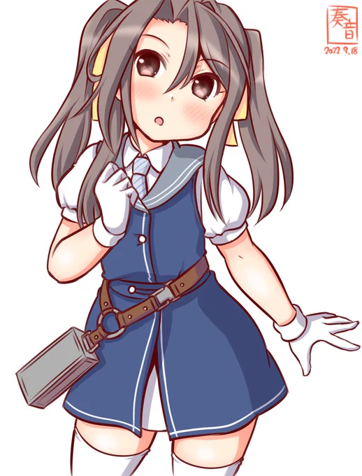 「大規模改装、しちゃいました! ぎゅぅう～っと、もっと、頑張ります!」#艦これ版真剣お絵描き60分一本勝負_20220918#瑞鳳 