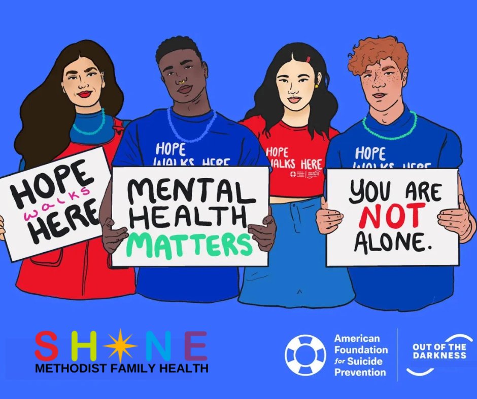 MethodistFamily's tweet image. The Out of Darkness Walk to Prevent Suicide in Northwest Arkansas will be held today in Bentonville. ed.gr/d8ytj
