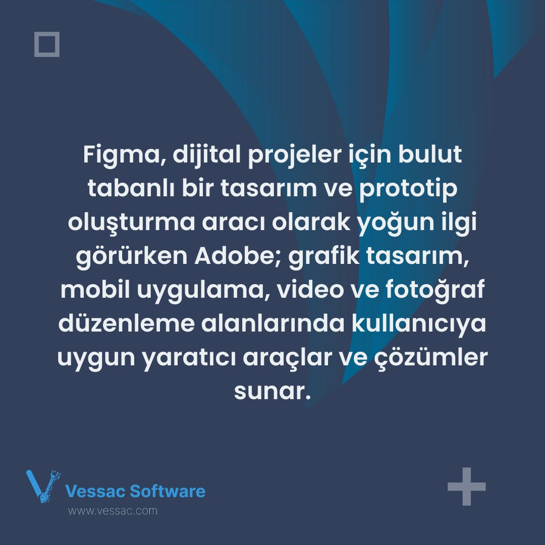 vessac_software's tweet photo. Adobe, Figma’yı satın aldı! 🥳

Adobe ve Figma’nın birleşimi dönüşümsel ve iş birliğine dayalı yaratıcılık vizyonunu hızlandıracak!

https://t.co/ksaWudwwDd https://t.co/Y5JLSWMkC1