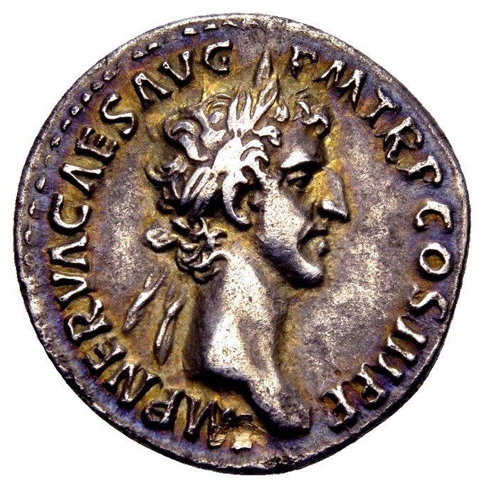 AgoraCoins's tweet photo. After the turbulent reign of Domitian, the Roman Senate voted for the elderly senator Nerva to become emperor. Although his time in power was short, he managed to bring  stability to the Empire. 
Nerva. Rome, 97 AD. AR denarius, 3.47 gr.
RIC 16.
EF-
https://t.co/p5jHHjZtVY https://t.co/Y7jt7tihFR