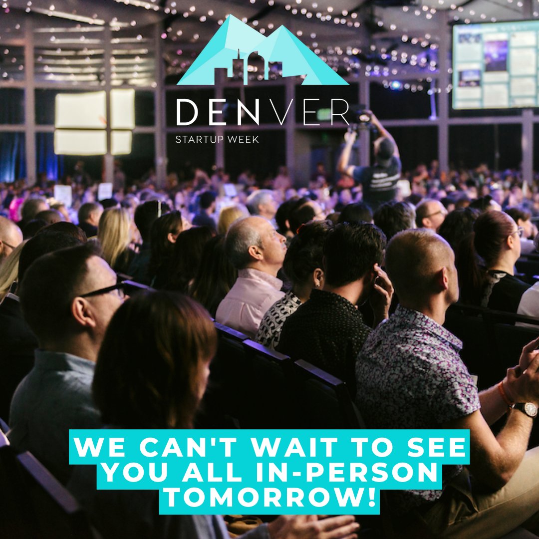 WE ARE ONE DAY AWAY FROM #DENStartupWeek!

Tomorrow marks the start of the 11th Annual fully IN-PERSON Denver Startup Week! Here are some to-dos for today as well as some daily to-dos that will help you maximize your Denver Startup Week experience!

<a href="/amazon/">Amazon</a> <a href="/DowntownDenver/">Downtown Denver Partnership</a>