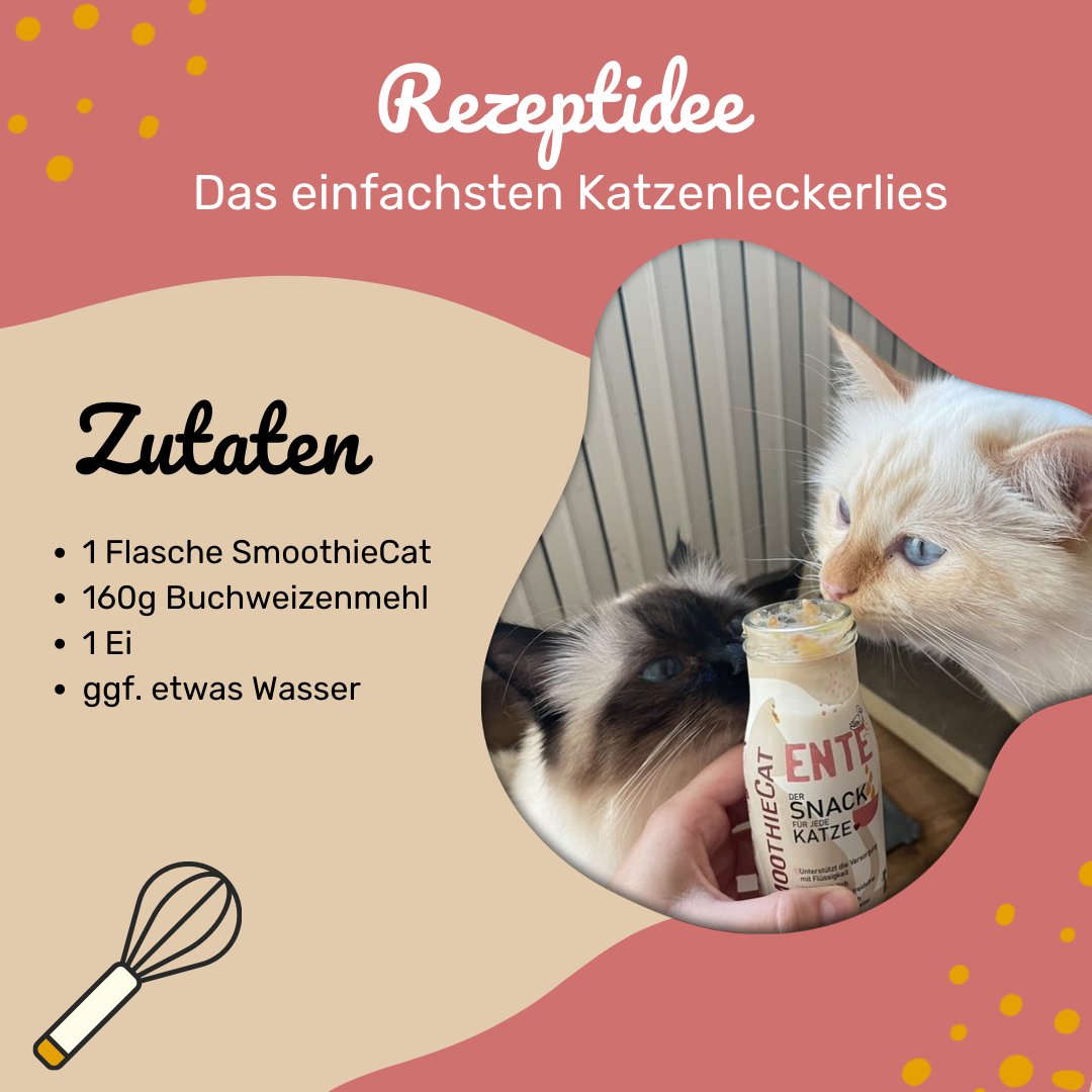 smoothie_cat_'s tweet photo. Bist du schon in Backstimmung? 👩‍🍳

Vermenge die Zutaten &amp; verteile sie auf einer Backmatte. Backe die Leckerlies für etwa 25 Minuten bei 180° Ober- und Unterhitze.🥰

#katzen #catstagram #healthycatfood #petfood #cat #catsofinstagram #smoothiecat #katzenleckerlie
#katzenkekse https://t.co/us6IO9vG3H