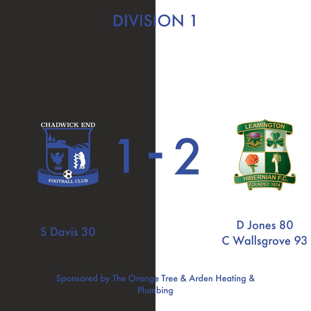 FcChadwick's tweet photo. Chadwick 1-2 @HibsMens 
Tough game for us today, keeper sent off after 30 mins which set us on the back foot, another Sam Davies goal &amp; then attack versus defence for the rest of the game. Hibs got there equaliser &amp; eventually the winner in the last minute of injury time. https://t.co/hM98U2UQXH