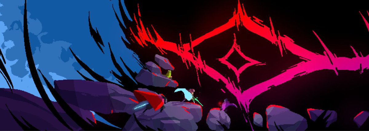 A fight against Judgment
#HyperLightDrifter #pixelart 
Illustrated by Koit Paales
for the Hyper Light Drifter ttrpg