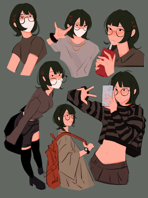 It's been a while since I last posted here, so here's a few photo study sketches! #art #drawing #illustration #sketch #digitalart 