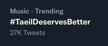 Oh it’s trending… #TaeilDeservesBetter