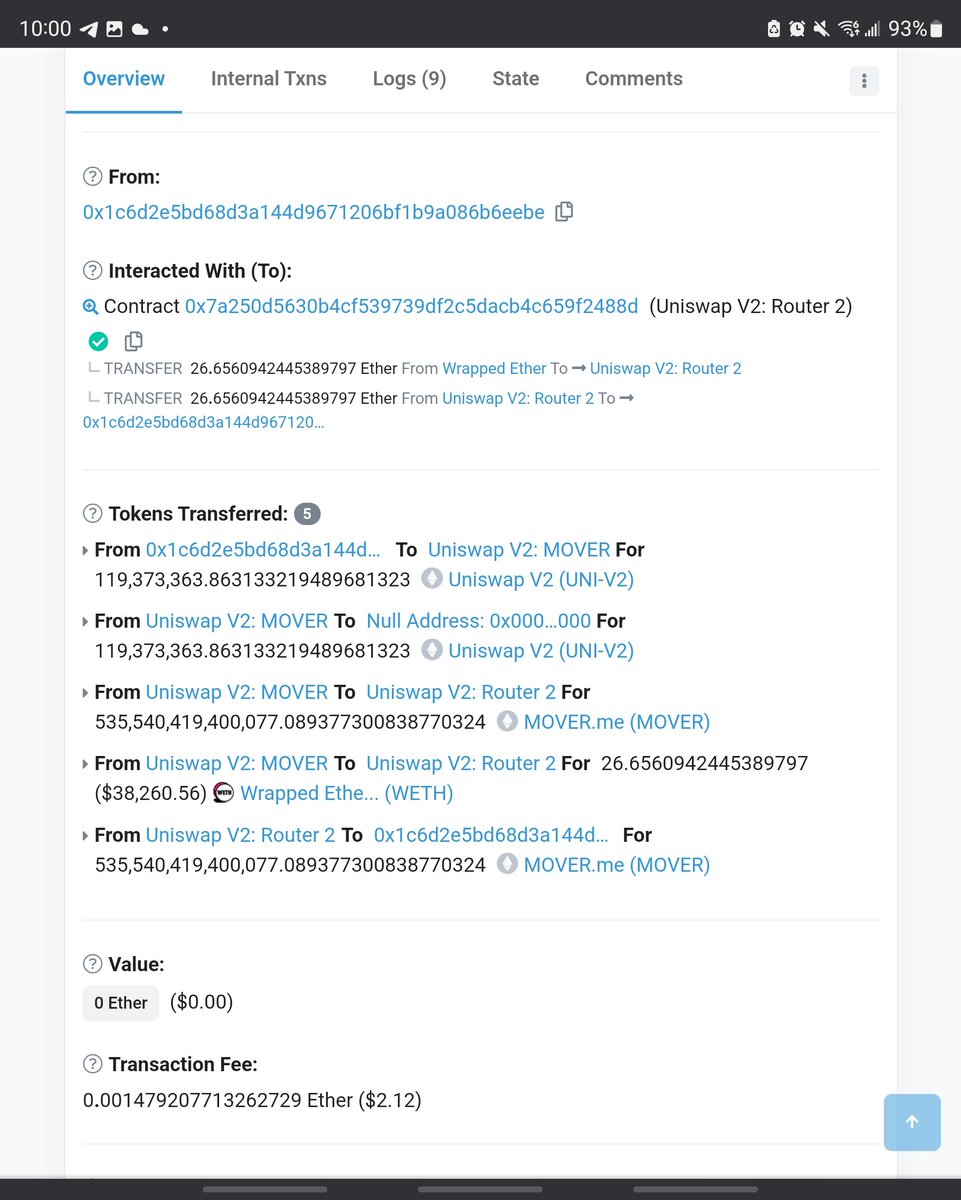 RideTheChain's tweet photo. 0x1c6d2e5bd68d3a144d9671206bf1b9a086b6eebe

This wallet adress did minimum 3 rugpull in the last week.  #safecrypto https://t.co/MOy3wQ4w2h