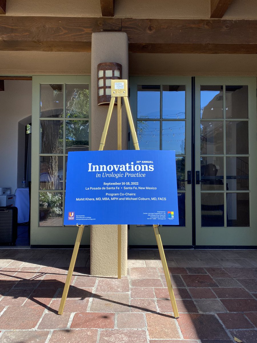 LonestarUroDoc's tweet photo. Good Morning from #Innovations2022 and beautiful Santa Fe!
A day on NeuroUro, Pelvic Pain, Stones, Renal masses, #MedEd, and #GenderBias
@RoroNettey #CSmith @RoboDocX #WMayer @JustinBadal #FAlba @MCliftonMD & Me! https://t.co/NE9GVPJ1pR