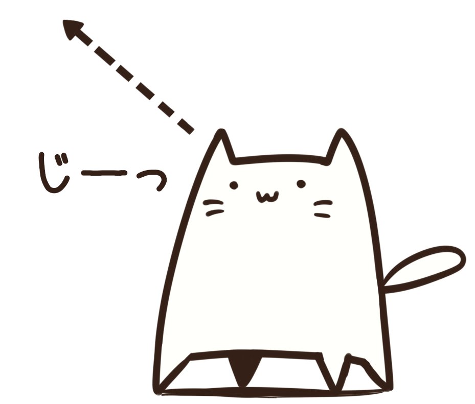 なぜか天井の一点を見つめるNekoちゃん 