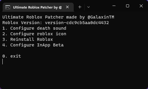 GalaxinTM's tweet photo. Guess what, another update!
Ultimate Roblox Patcher v1
Now with the ability to change the icon back, bring back the oof sound, and be able to switch between InApp Beta and InBrowser with ease!
https://t.co/E9fzi2Rsh7
@SharkBloxYT @KonekoKittenYT #roblox #SaveTheOOF https://t.co/LMq7igXOc9