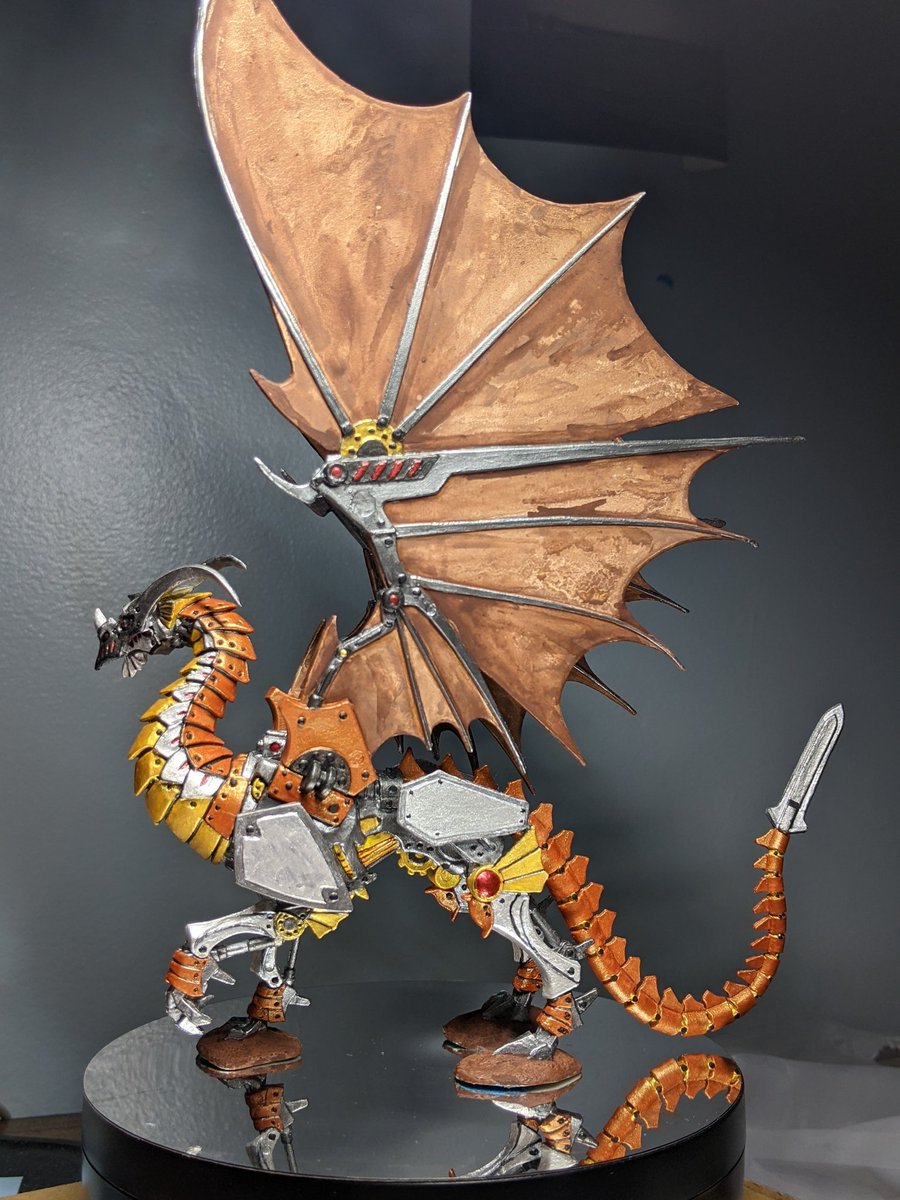 DtgPainting's tweet photo. Reaper Bones Wyrmgear Clockwork Dragon
#miniaturepainting #miniatures #dungeonanddragonsminiatures #dungeonsanddragons #pathfinder #pathfinderminiatures #clockwork #clockworkdragon #reaperbones #reaperbonesminiatures https://t.co/2Cggw6RBL2