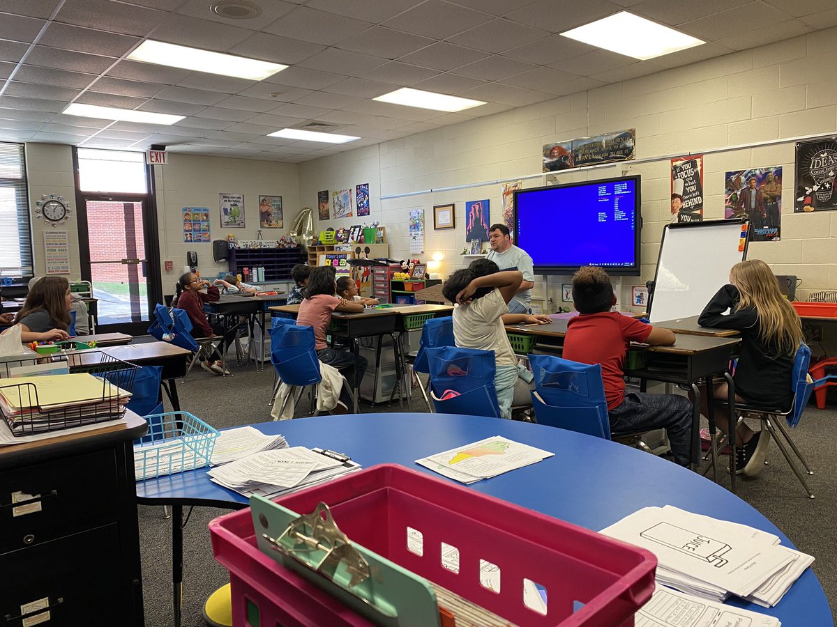 We had our 1st Mystery Readers today!  Our classes enjoyed listening to Ms. Smith and Mr. Carroll read Diary of a Worm and Penguins.  Now everyone is excited about who our next Mystery Reader might be!  <a href="/CHESPirates/">Corinth-Holders Elementary School</a> <a href="/JCPS_NC/">Johnston County Public Schools</a> #mysteryreader #readaloud